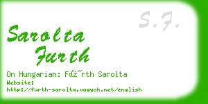 sarolta furth business card